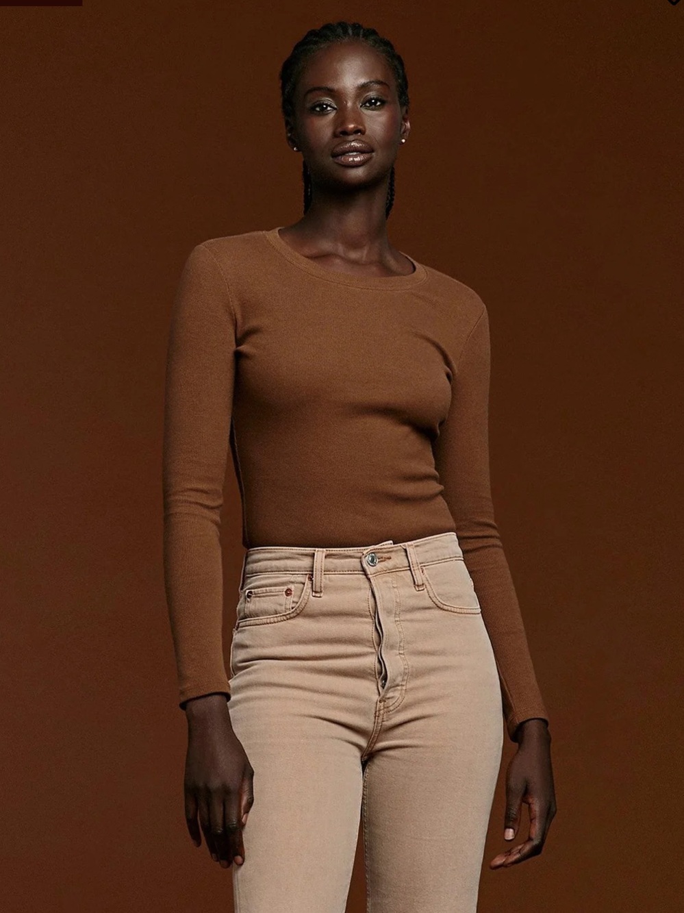 nuuds long sleeve ribbed bodysuit